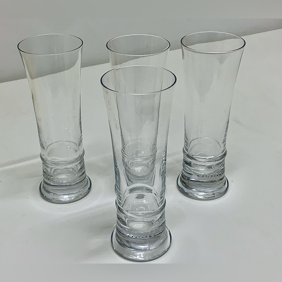 Set of Four 12 oz Frosted Etched Logo Pilsner Beer Glasses - Picture 13 of 16